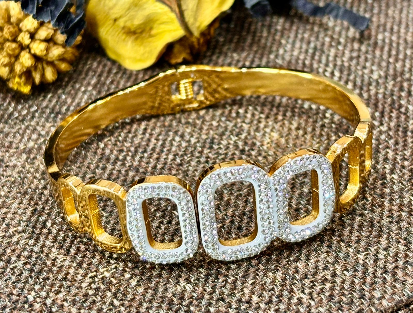 Chick Gold-Plated Bracelet With Sparkle Accent