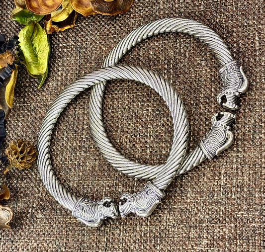 oxidized silver bangles